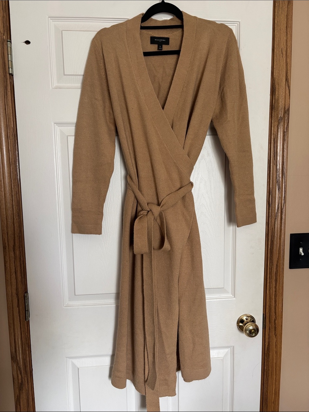 Banana Republic Factory Camel Wrap Midi Dress